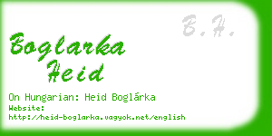 boglarka heid business card